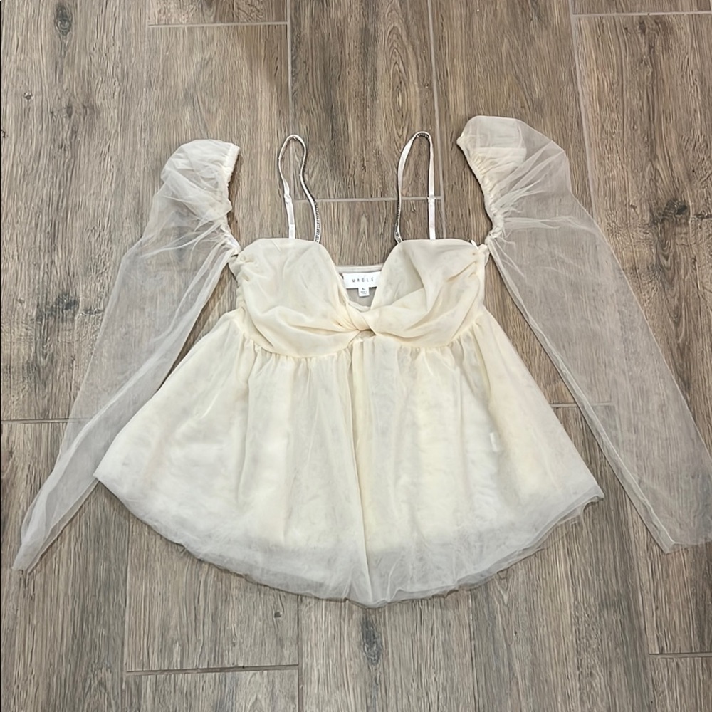 Mable Blouse Tulle Fairycore Princess Puff Top Whimsy Anthropologie Fancy - Picture 10 of 13